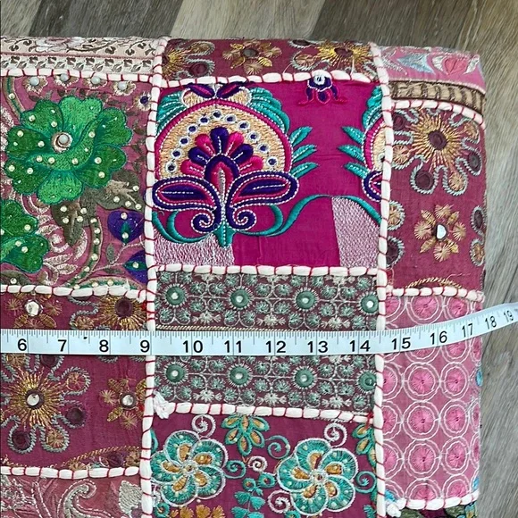 Colorful Patchwork Footstool - Picture 7 of 12